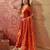 Embroidered  round neck kurta & trousers with dupatta