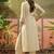Embroidered georgette round neck kurta & palazzos kurta set