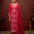 Zari sequence embroidered straight kurta & trousers with dupatta
