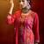 Zari sequence embroidered straight kurta & trousers with dupatta