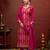 Zari sequence embroidered straight kurta & trousers with dupatta