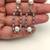 Pearl and ruby cz drop earrings, 925 sterling silver 