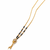 Gold-plated mangalsutra with black beads, long chain, filigree ball pendant with tassel, traditional indian jewellery