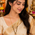 Gold-plated mangalsutra with black beads, long chain, filigree ball pendant with tassel, traditional indian jewellery