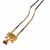 Traditional gold-plated mangalsutra with black beads, multicolour stone pendant and ruby drops