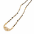 Gold-plated mangalsutra with black beads chain, cz stone pendant, traditional indian bridal jewellery