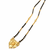 Gold-plated floral pendant mangalsutra, black beaded chain, traditional indian bridal jewellery