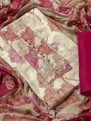 Women's  Cotton Unstitched Salwar Suit Material With Dupatta 2