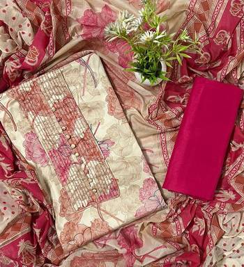 Women's  Cotton Unstitched Salwar Suit Material With Dupatta 4