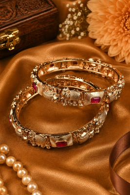 Premium Heritage Elephant Temple Bangle 2
