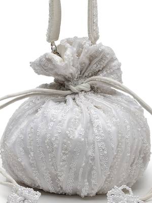  noor edit pure ivory satin sequin embellished potli 7