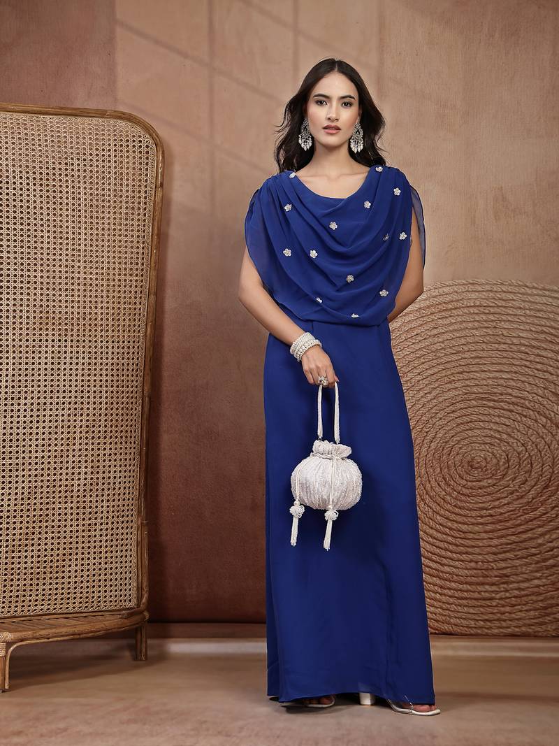  noor edit pure ivory satin sequin embellished potli
