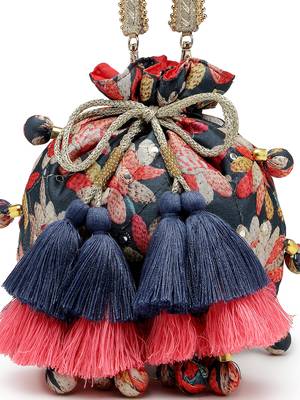  jashn edit deep navy floral printed potli 7