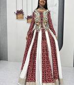 Navratri Cotton Lehenga Choli for Women, Gamathi Work Lehenga Set, Traditional Gujarati Garba Dress