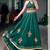 Green Navratri Lehenga Choli for Women, Gamthi Work Chaniya Choli, Mirror Work Garba Dress