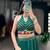 Green Navratri Lehenga Choli for Women, Gamthi Work Chaniya Choli, Mirror Work Garba Dress
