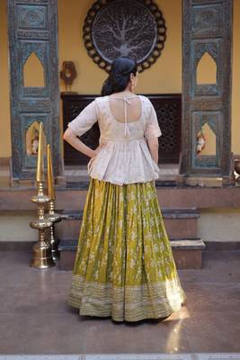 Designer Viscose Jacquard Lehenga Choli for Women with blouse 3