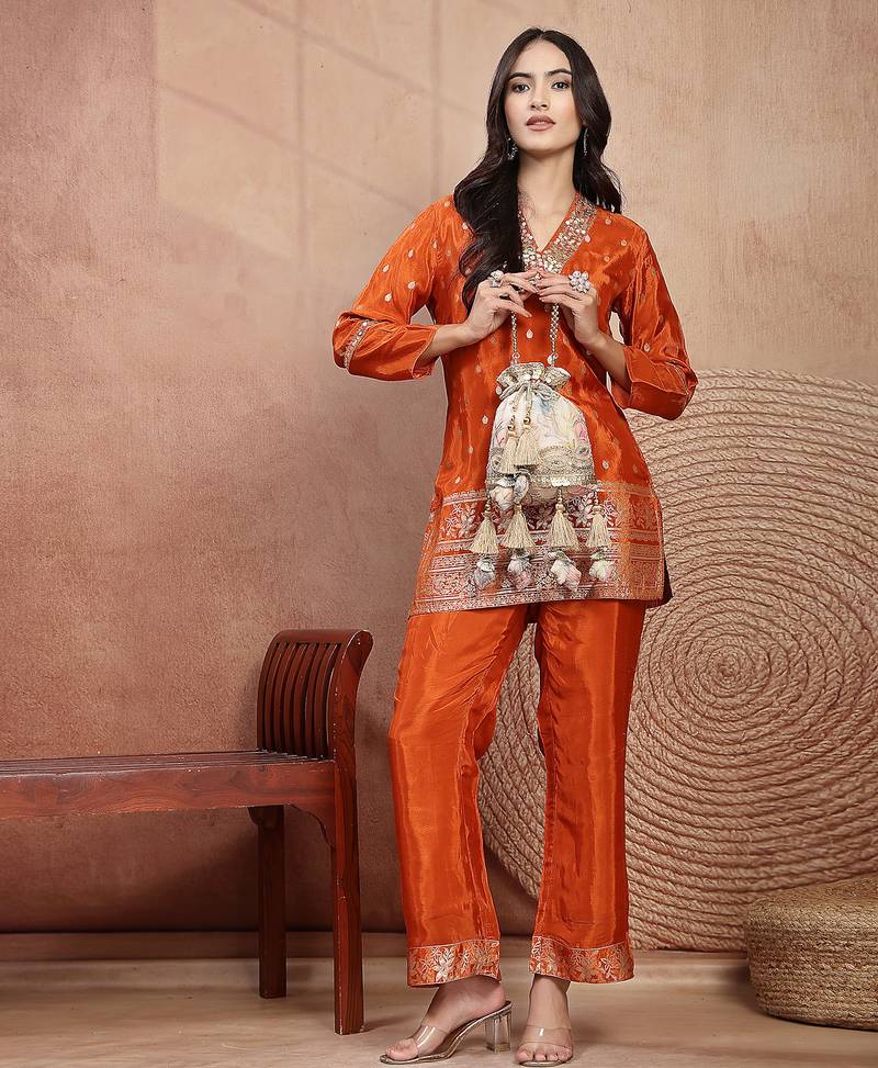  jashn edit ivory organza silk watercolor printed potli