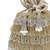   dewdrop fringe metallic gold & silver suede beaded potli