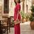 Women's pink solid short sleeve top with elastic waist trousers co-ord