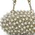   opal thread gold suede pearl beaded clutch