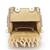  crystal cascade champagne gold suede embellished clutch