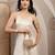  crystal cascade champagne gold suede embellished clutch