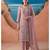 Heavy chiffon silk pink hand embroidered straight suit for women wedding