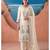 Heavy chiffon silk white hand embroidered straight suit for women wedding