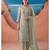Heavy chiffon silk green hand embroidered straight suit for women wedding