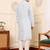 light blue rayon silk straight viscose silk textured effect kurta