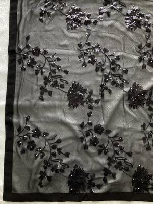 Black clr sequance party wear saree with sequance blouse 5