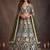 Adorning Green Sequins Net Reception Wear Lehenga Choli with Dupatta