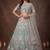 Sparkling Pista Green Embroidered Net Marriage Wear Lehenga Choli