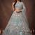 Sparkling Pista Green Embroidered Net Marriage Wear Lehenga Choli