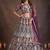 Awesome Wine Sequins Net Reception Wear Lehenga Choli with Dupatta