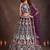 Awesome Wine Sequins Net Reception Wear Lehenga Choli with Dupatta