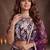 Awesome Wine Sequins Net Reception Wear Lehenga Choli with Dupatta