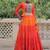 Orange Colour Bandhani Print Muslin Cotton Navratri Lehenga Choli Set