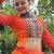 Orange Colour Bandhani Print Muslin Cotton Navratri Lehenga Choli Set