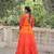 Orange Colour Bandhani Print Muslin Cotton Navratri Lehenga Choli Set