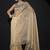 Beige zarkan embroidered work art silk saree