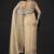 Beige zarkan embroidered work art silk saree