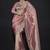 Pink zarkan embroidered work art silk saree