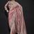 Pink zarkan embroidered work art silk saree