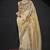 Yellow zarkan embroidered work art silk saree