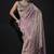 Lavender zarkan embroidered work art silk saree