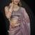 Lavender zarkan embroidered work art silk saree