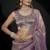 Lavender zarkan embroidered work art silk saree