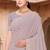 Sequin embroidered work lavender georgette designer saree